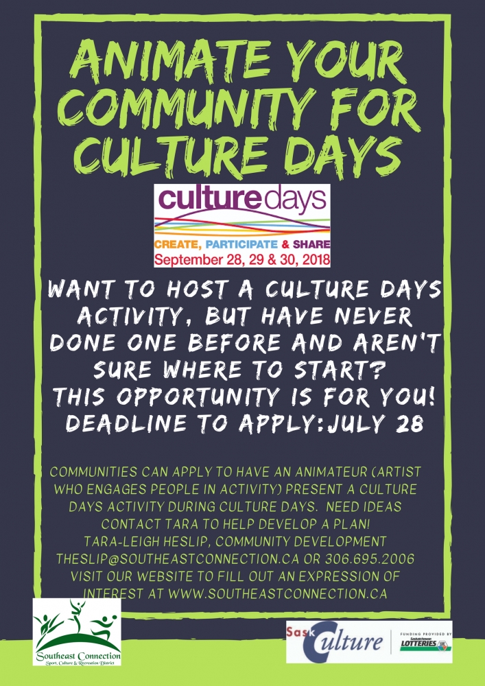 Animate Your Community for Culture Days!