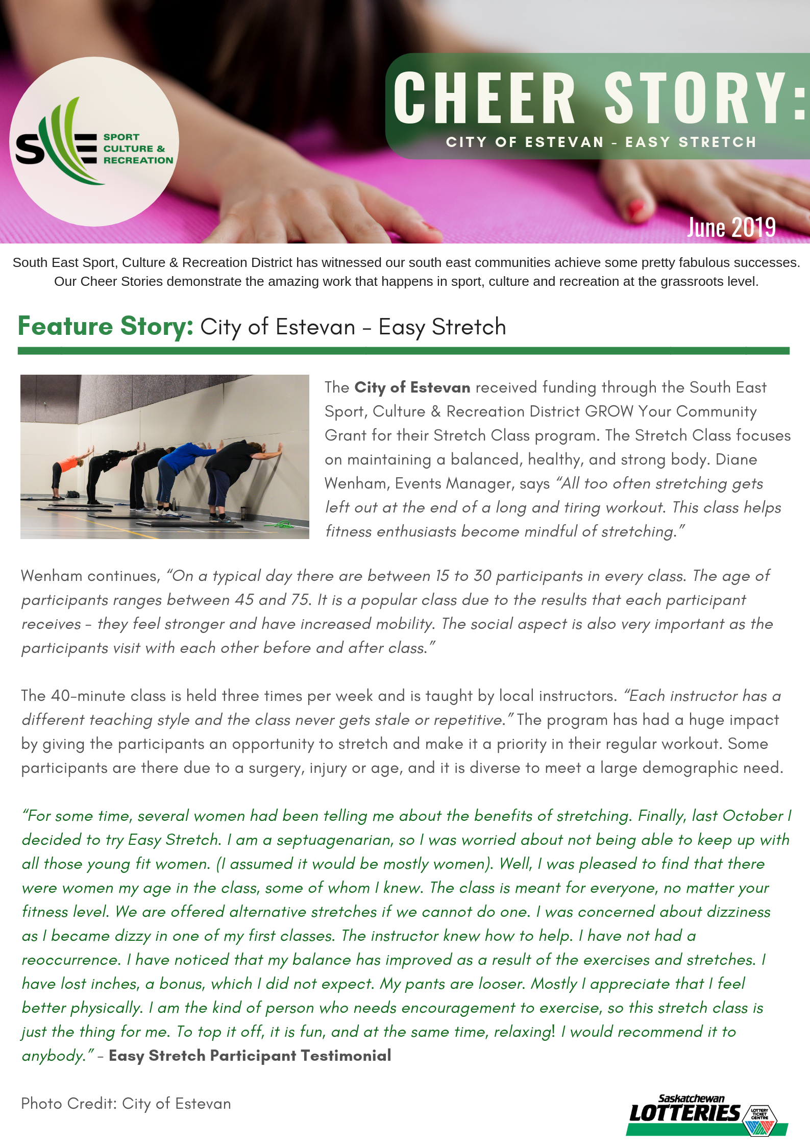Cheer Story: City of Estevan - Easy Stretch - Image 1