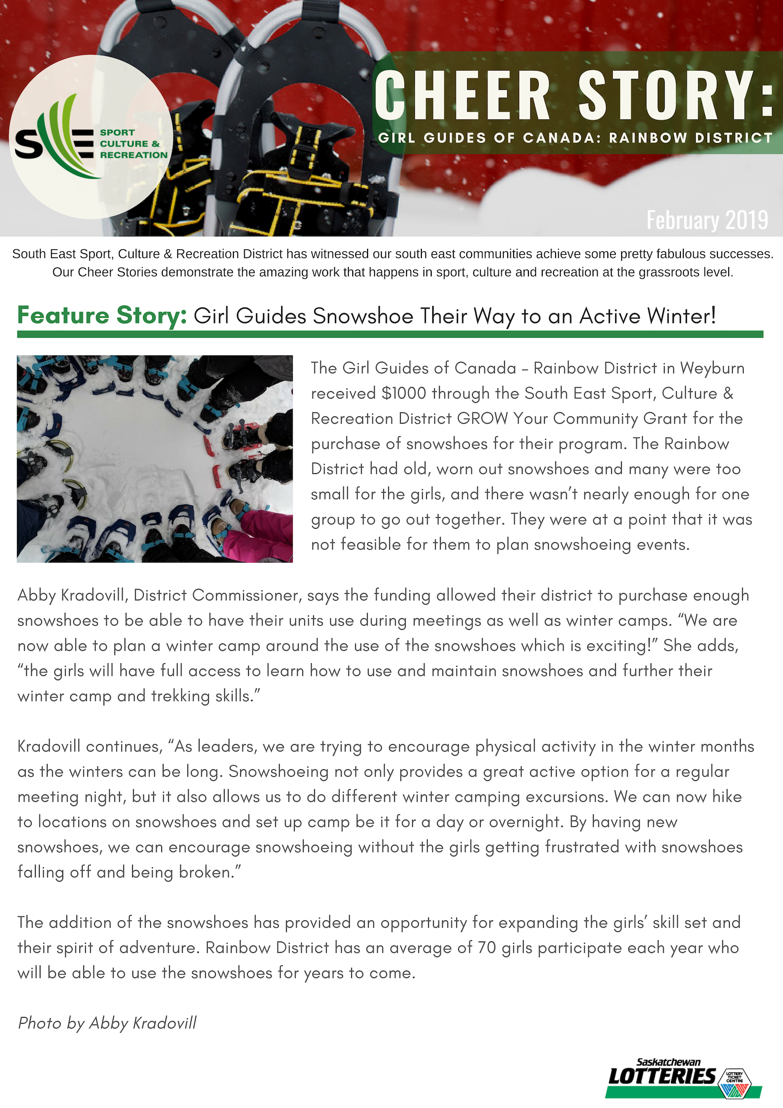 Cheer Story: Girl Guides Snowshoe Their Way to an Active Winter! - Image 1