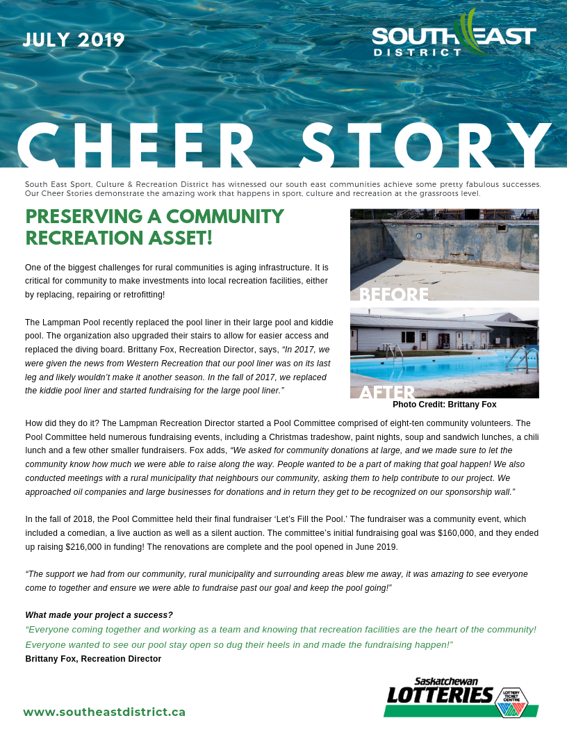 Cheer Story: Preserving a Community Recreation Asset! - Image 1